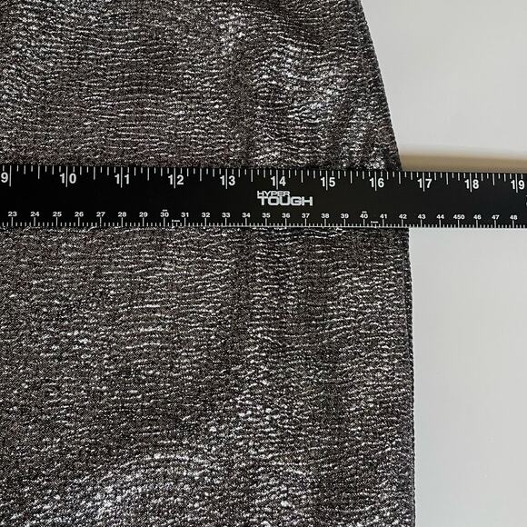 Vince Camuto Womens 0 Silver Metallic Cowl Neck Ruched Cocktail Dress - Picture 8 of 10